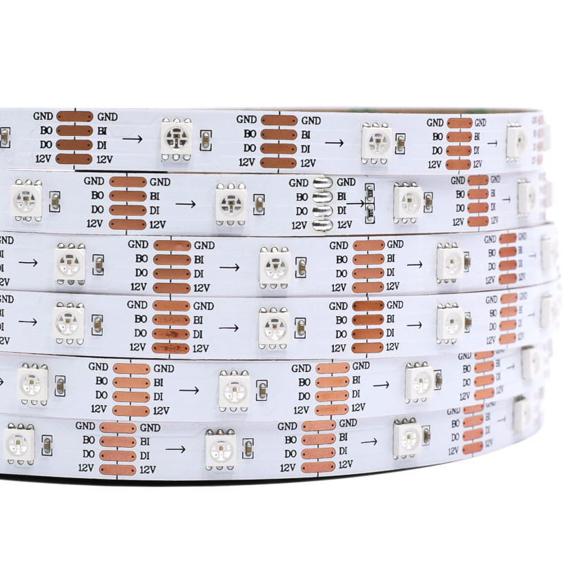 DC12V CS8812 5050SMD RGB, Breakpoint continue 150 LEDs Individually Addressable Digital Strip Lights, Waterproof Dream Color Programmable Flexible LED Ribbon Lights DC12V CS8812 5050SMD RGB, Breakpoint continue 150 LEDs Individually Addressable Digital Strip Lights, Waterproof Dream Color Programmable Flexible LED Ribbon Lights